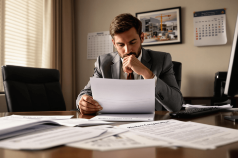 Image of a thoughtful person reviewing financial documents